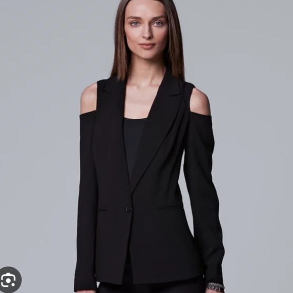 Vera Eang Cold-shouder Black Blazer ⚫️ - Picture 3 of 4